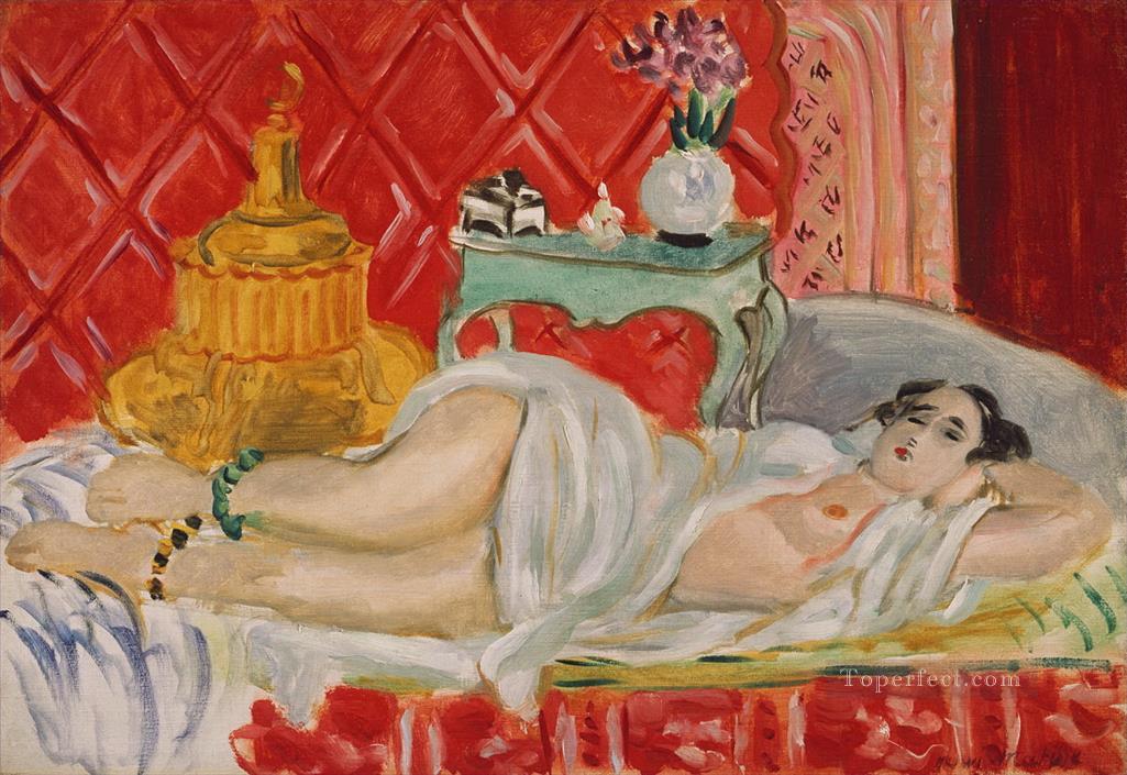 赤のオダリスク・ハーモニー ヌード 1926 年 抽象的フォービズム アンリ・マティス油絵